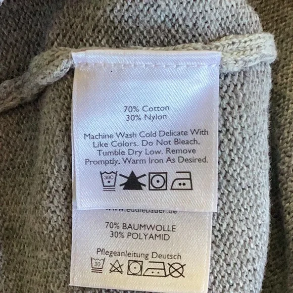 Eddie Bauer Light Taupe V-Neck Sweater - Picture 8 of 8